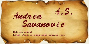 Andrea Savanović vizit kartica